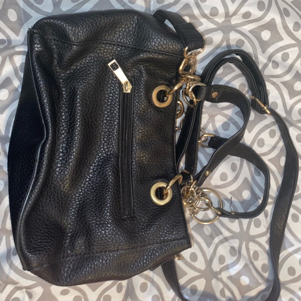 Black leather purse